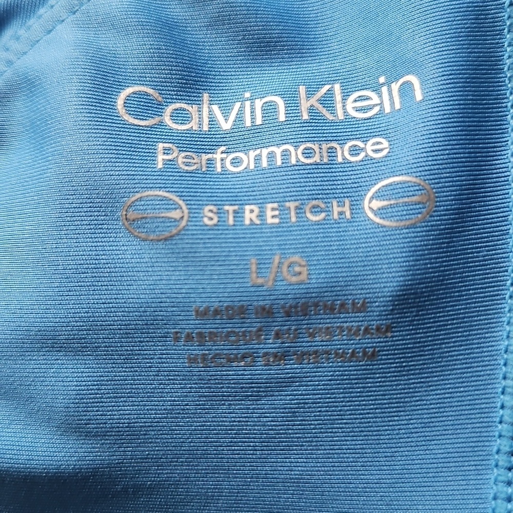 Calvin Klein Blue Performance Stretch Built In Shorts Dress L - Picture 5 of 16